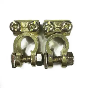 

1Pair Alloy Car Battery Terminals Clamps Screw Connection Positive Negative Clip