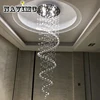 Modern K9 Large LED Spiral Living Room Crystal Chandeliers Lighting Fixture for Staircase Stair Lamp Showcase Bedroom Hotel Hall ► Photo 2/6