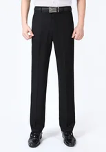 Business Thin Suit Pants for Men Spring Autumn Male Formal Solid Silk Long Dress Baggy Trousers Men Clothing Size 29-56