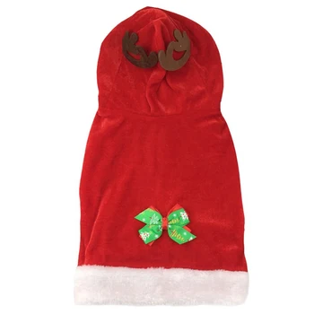 

Christmas Day Dress Up Dog Fall Winter Flannel Elk Small Medium-sized Pet Clothes Elf Elk Transformation