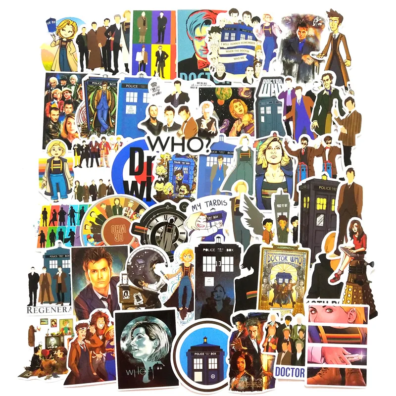 50 шт./компл. наклейки Dr. Who для детей игрушки багаж мотор автомобиль чемодан