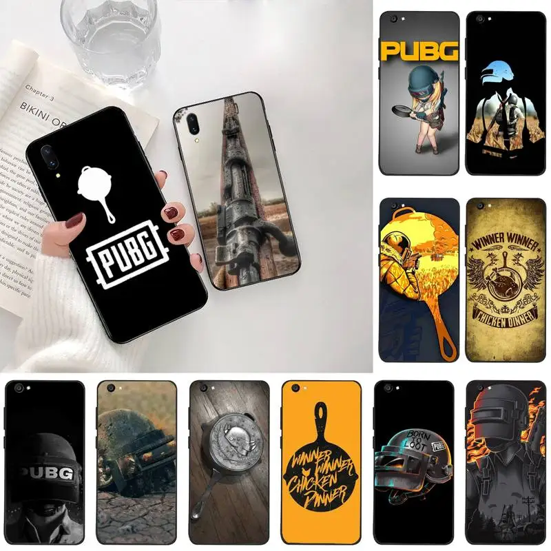 Горячая игра PUBG черный ТПУ мягкий резиновый чехол для телефона Vivo Y91c Y17 Y51 Y67 Y55 Y93