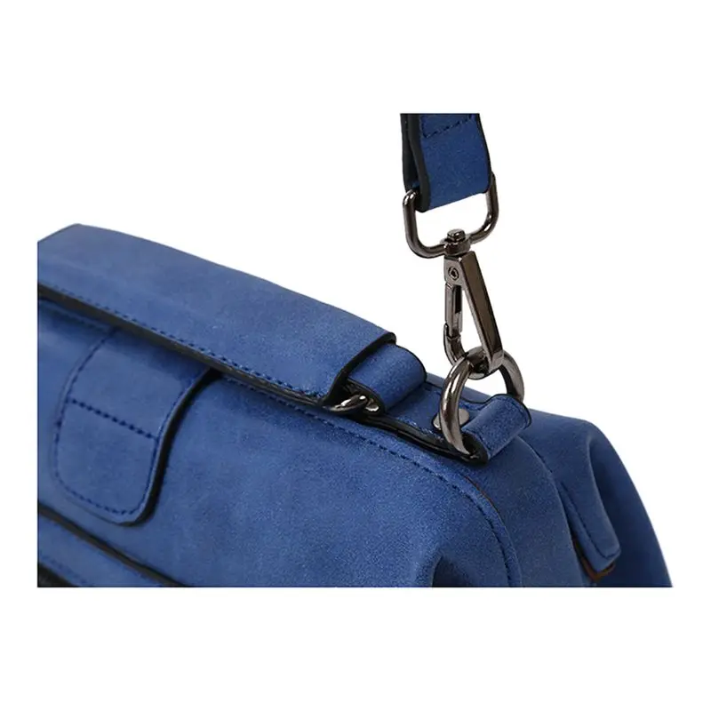 Новые женские Сумки из искусственной кожи винтажные сумки через плечо для женщин сумки на плечо(синий нубук