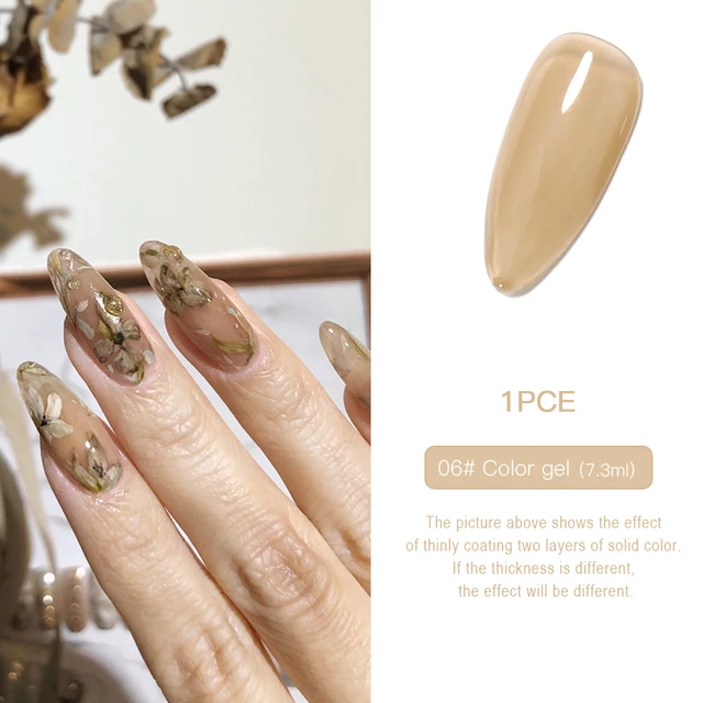 HNUIX 7.3ml 3D UV Clear Gel Dip Nail Art Gel Varnish Manicure Universal Wide New Color Phototherapy Cat Eye Gel Nail Polish 1222-6