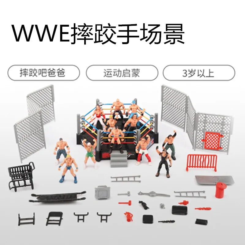 Статуэтка набор колец борец WWE сцена модель украшения детские развивающие игрушки Горячая Распродажа