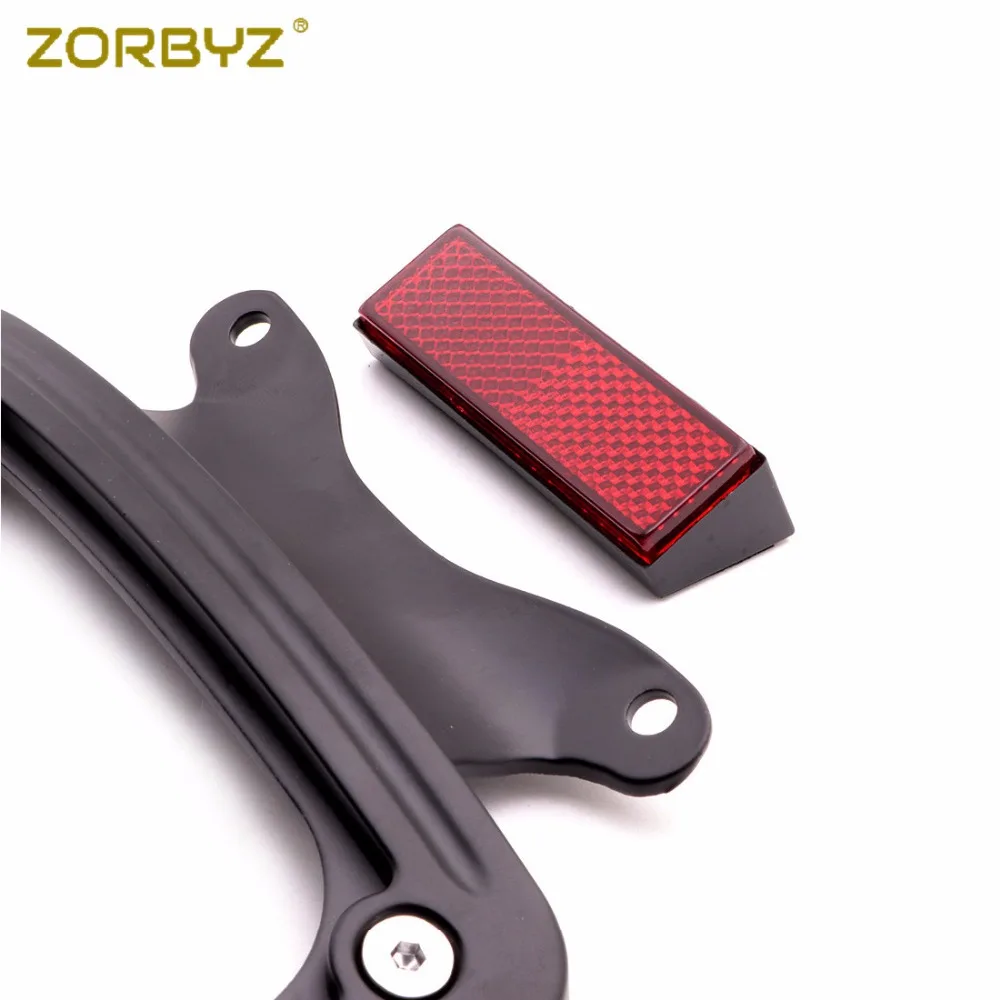 ZORBYZ черный/Хромированный изогнутый кронштейн для номерного знака для Harley Street Glide FLHX Road King Road Glide На Заказ FLTRX 2010