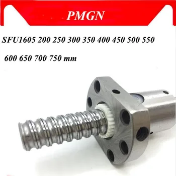 

SFU1605 200 250 300 350 400 450 500 550 600 650 700 750 mm ball screw with flange single ball nut BK BF12 end machined CNC parts