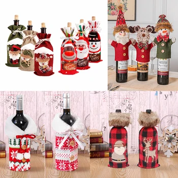 

Christmas Wine Bottle Cover Merry Christmas Decor For Home 2020 Christmas Table Decor Navidad Natal Noel Xmas Gift New Year 2021