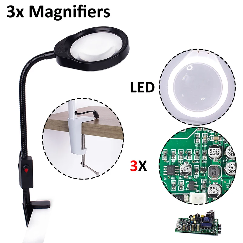 magnifying glass glasses jewelery illuminated magnifier with illumination electronic magnifying glass magnifier for embroidery