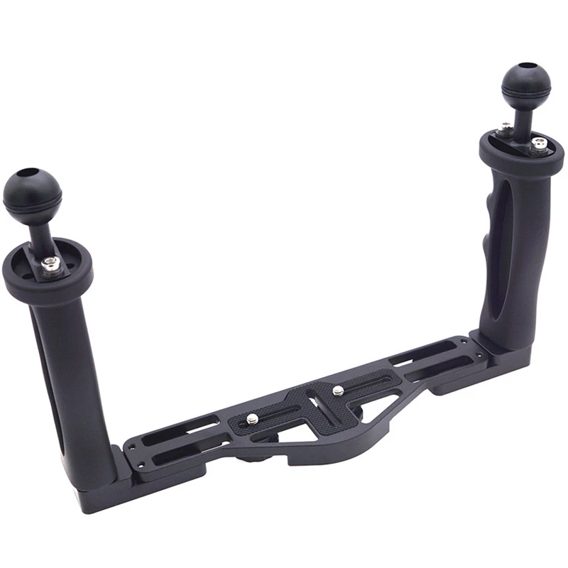 Dual Handheld Stabilizer Diving Underwater Camera Housings Tray Grip Waterproof With Double Handle For e Port