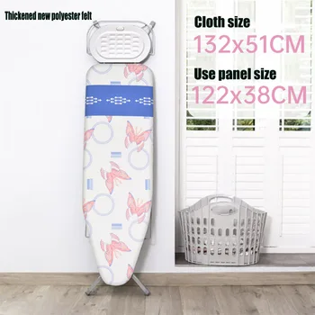 

Printed Cotton Ironing Board Cover with Additional Thick New Polyester Felt Padded,Heat Reflective, Fit Boards 15"x 48"