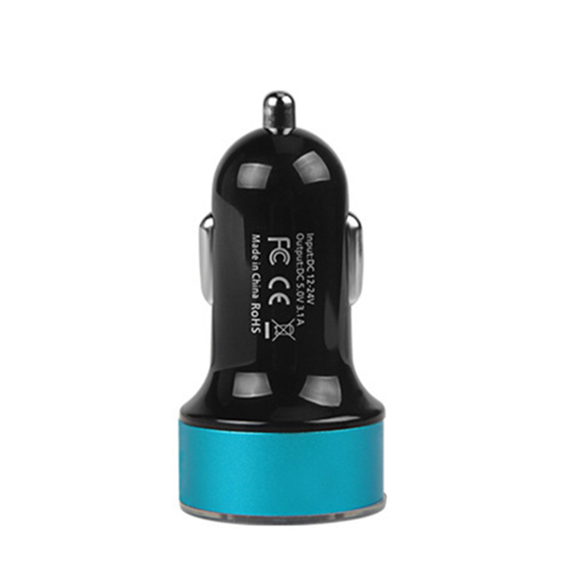 Charger LCD Display 3.1A 12-24V Cigarette Lighter Socket Dual USB Auto Charging Adapter Car Accessories For Iphone Xiaomi
