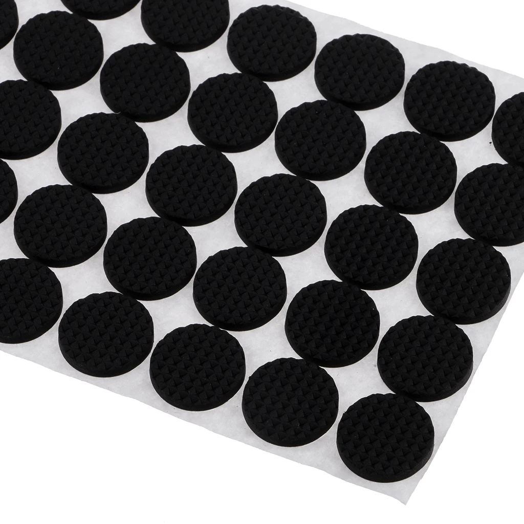 100pcs Furniture Floor Protect Rubber Pads Felt Pads Anti Slip Self Adhesive Round Self Adhesive Furniture Pad Scratch Protector