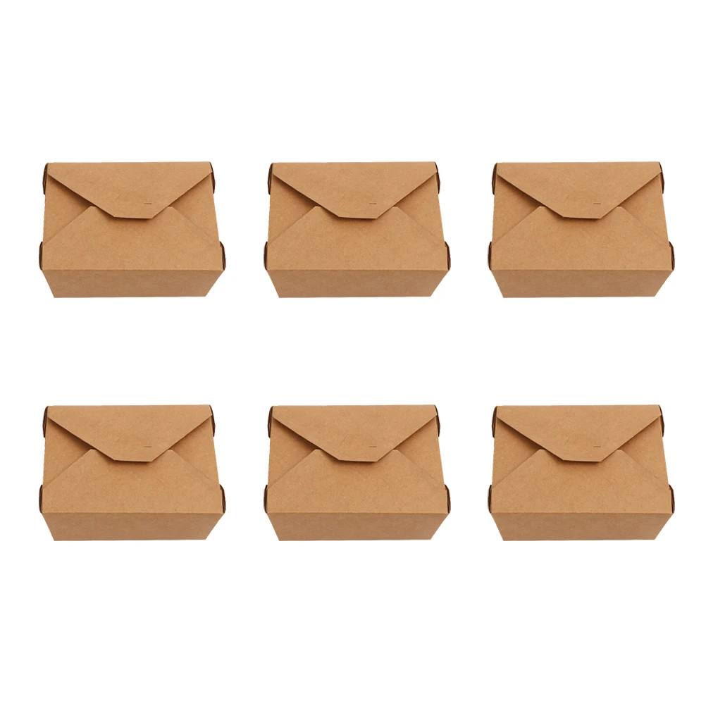 

Kraft Paper Box Disposable Meal Prep Containers Candy Cookies Cake Package Wedding Favors Boxes DIY Gifts Chocolate Sweets Party
