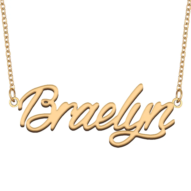 

Necklace with Name Braelyn for His Her Family Member Best Friend Birthday Gifts on Christmas Mother Day Valentine's Day