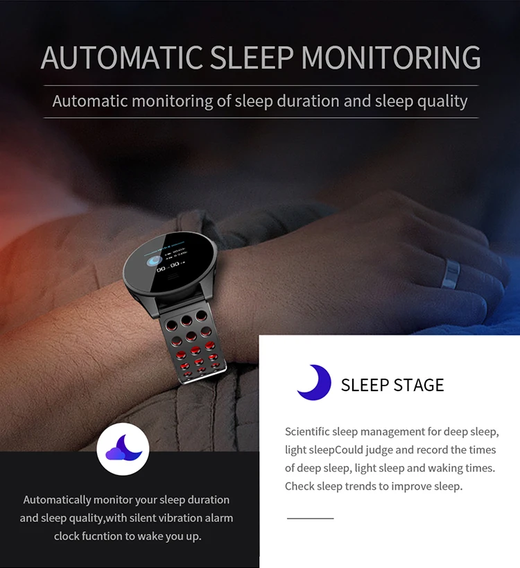 CK20 Color Screen Smart Bracelet Heart Rate Sleep Monitoring IP67 Waterproof Step Counter Multi-Function Sports Bracelet