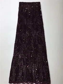 

Fashions Sequins Nigerian Lace Fabric Dubai Embroidered French Tulle Lace Latest African Lace Fabric For Wedding FZX316