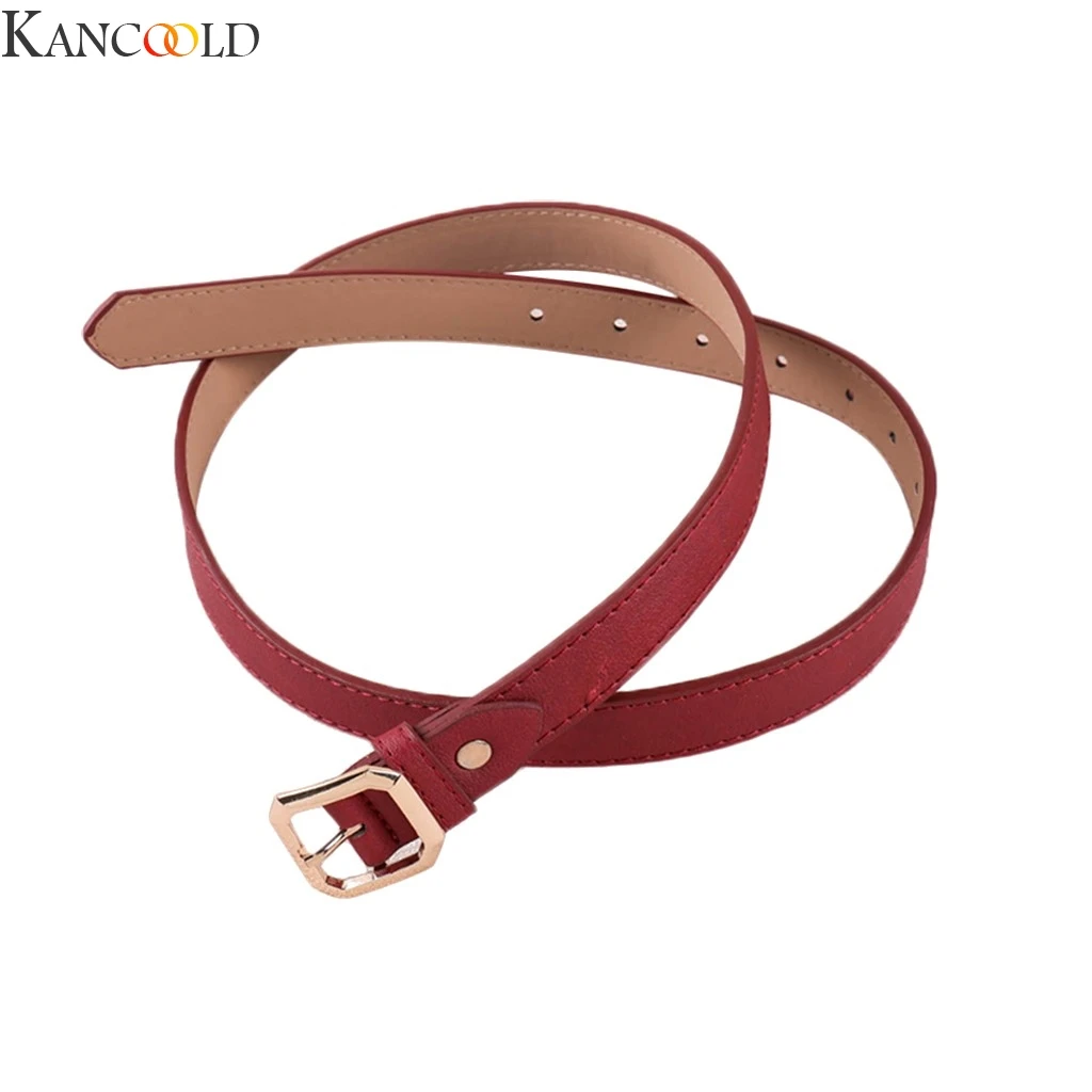 KANCOOLD, новая мода, женский кожаный пояс с пряжкой, однотонное с поясом, пояс для женщин, джинсовое платье, пояс на талию