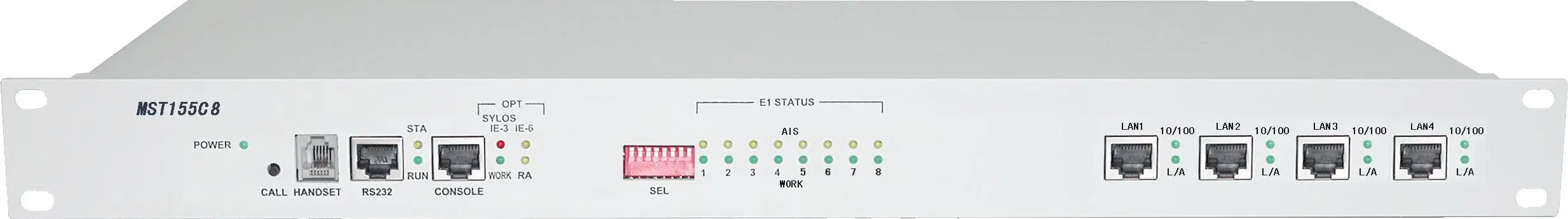 FTTH 8E1 мультисервис волоконно-оптический мультиплексор 75 Ом или 120 Ом 4 Ethernet RJ45 SC одиночный режим 1310 нм AC источник питания