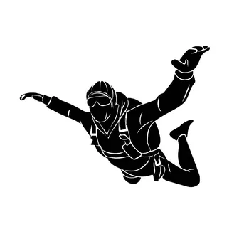 

Creative Car Sticker Reflective Nervous Parachute Flying Sport Pattern Motorcycle Decal Accessories Vinyl PVC 16cm X 12cm