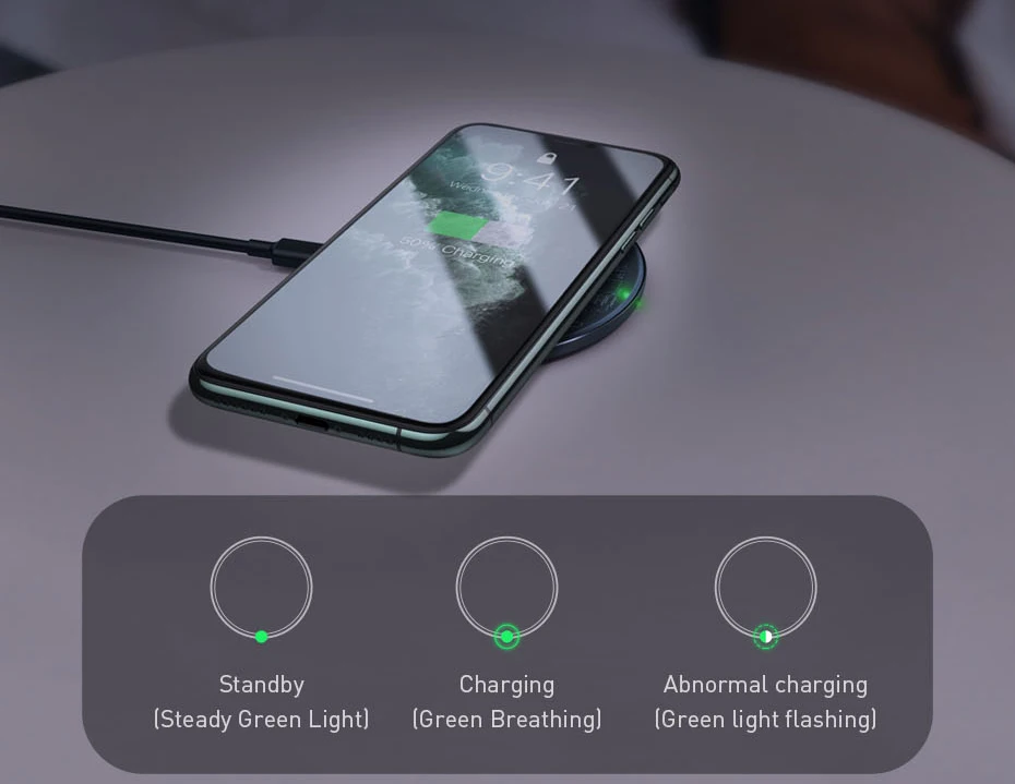 ipad wireless charging Baseus 15W Wireless Charger For iPhone 11 X XS Max XR Airpods Pro Qi Wireless Fast Charging Pad For Samsung S10 S9 S8 Xiaomi charging stand for phone