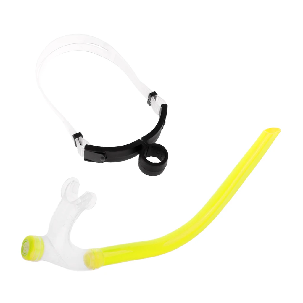 Silicone Adjustable/Portbale Swimming Diving Snorkel Set Breathing Tube & Hair Band for Underwater Training Swim Diving Pool Acc