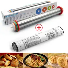 Кухонный обеденный или барный 17 дюймов антипригарный Регулируемый скалка для теста ролик для выпечки ролик кондитерский коврик