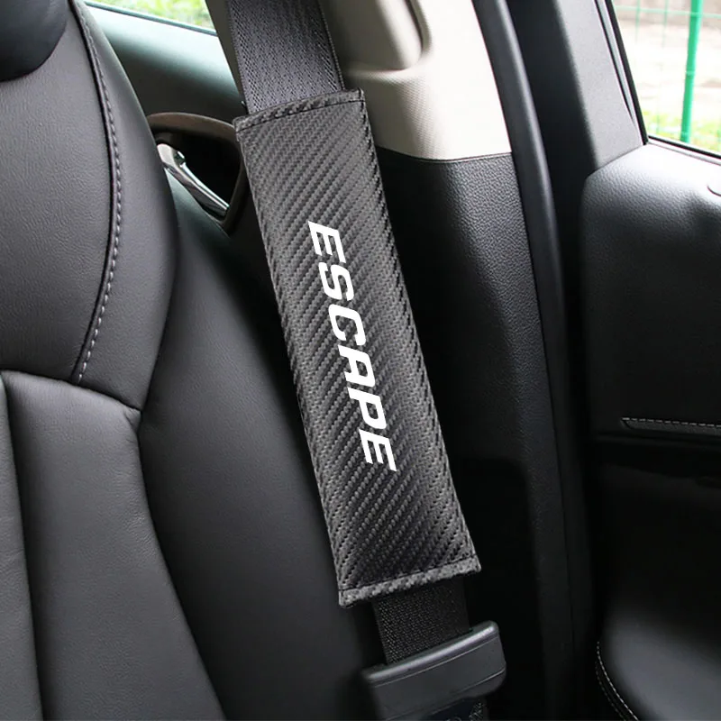 2 шт./лот черный чехол для ремня безопасности Накладка для FORD ECOSPORT автомобильный ремень безопасности Наплечная обивка ремней автомобильные аксессуары