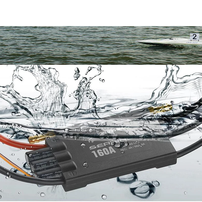 Водонепроницаемая беспроводная программа Hobbywing Seaking Pro 160A бесщеточный ESC