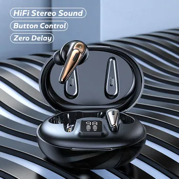 

Bluetooth Earphone With Microphones Power Digit-Display Wireless Headphones Music Earbud 9D HIFI Stereo Headset Sports Wateproof