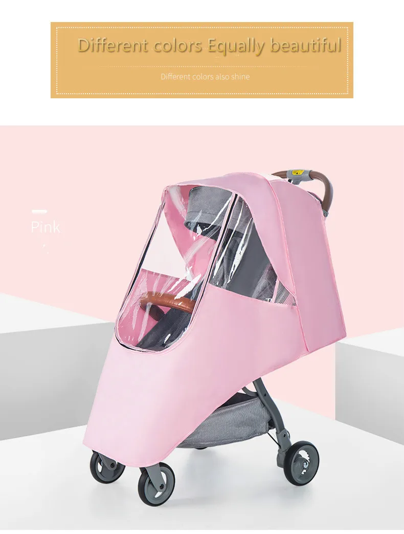 Универсальная детская коляска, дождевик, детская коляска, прозрачный дождевик, зонтик, автомобиль, дышащий, теплый, непромокаемый, на ветровом стекле