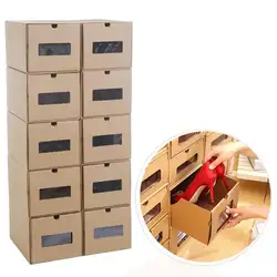Практический Прозрачный обувной коробки ботинка коробки для хранения, органайзеры кроссовки организационное хранение обуви