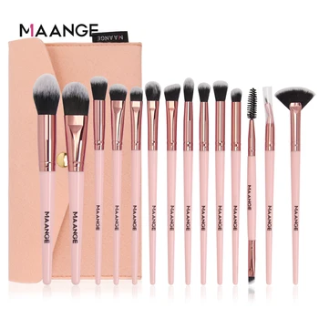 

MAANGE Pro 14 pcs Makeup Brushes Set With Bag Eye Shadow Powder Contour Blending Eyelash Lip Brushes For Makeup Tools New