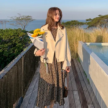 

Leather Coat Coat Female Spring and Autumn 2020 nian Shinhan