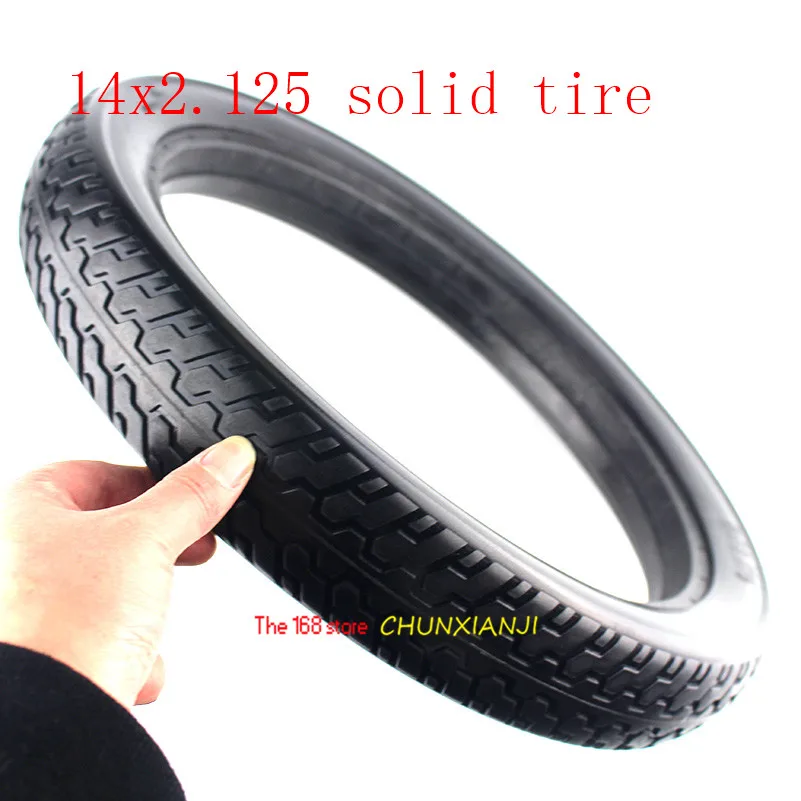 Супер Quality16 дюймов Твердые Tyre16x2.125 бескамерные шины электрический автомобиль шины не инфляция подходит складной электровелосипед E-bike - Цвет: 14x2.125 solid tyre