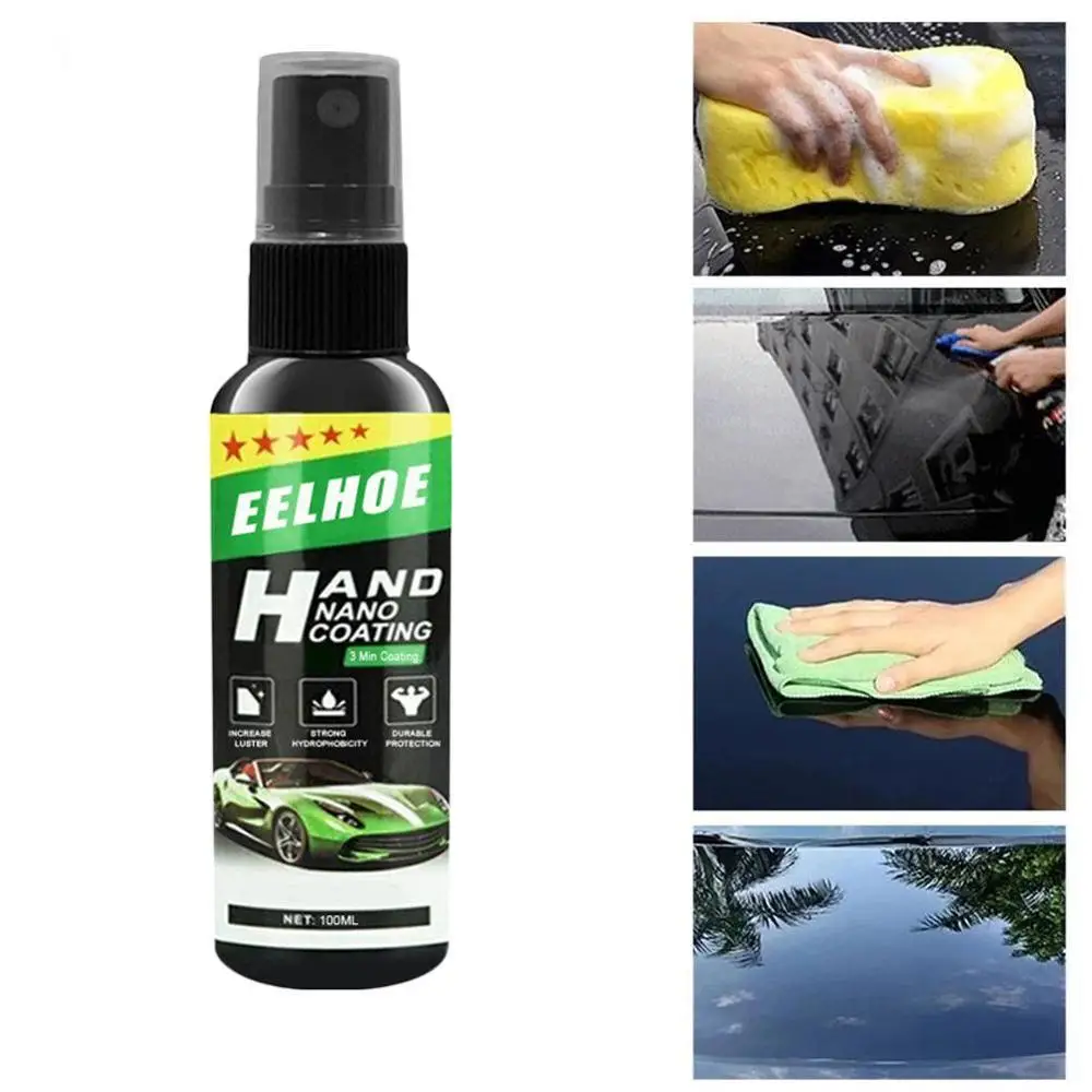 

Liquid Ceramic Spray Coating Car Polish Spray Sealant Top Coat Quick Nano-Coating 100ML Car Spray Wax Car Cleaning Dropshipping