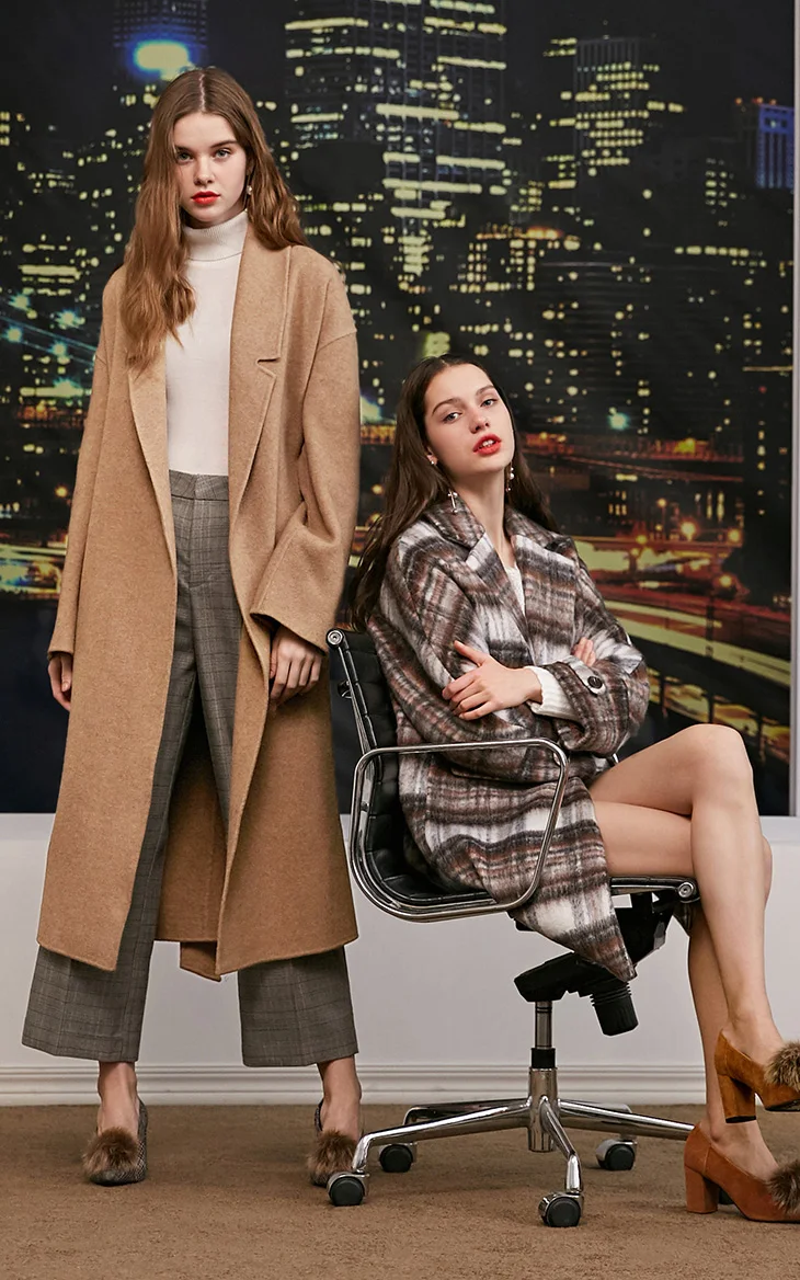 Vero Moda пальто женское женская новая Ins нагрудные ремни карман минималистский шерстяное пальто | 318327531