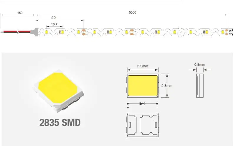 [Seven Neon] DC24V 10 Вт 60led/M 8 мм FPBC Z форма белый/теплый белый/натуральный белый сильный яркий светодиод SMD 2835 Гибкая светодиодная smd полоса