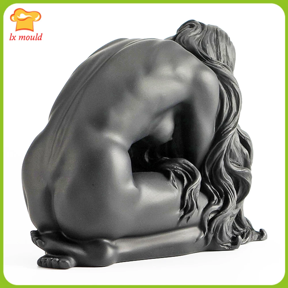 Новинка 2017 LX MOULD гипс силиконовые формы современный обнаженные женские длинные