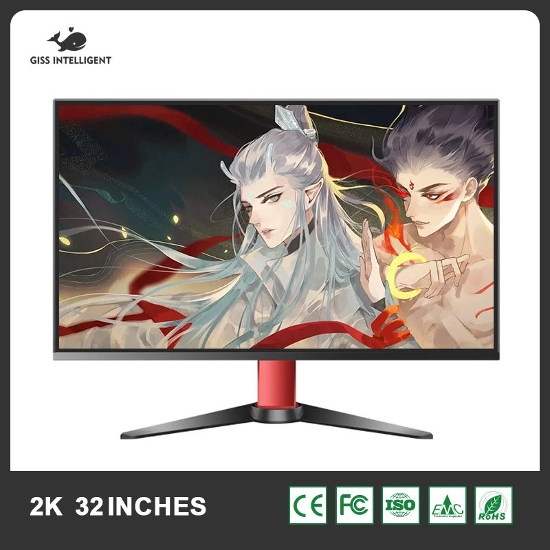 Монитор GISS 1 MS 144 Гц 32 дюйма изогнутый ЖК-монитор для ПК игровой монитор 1080p плоский