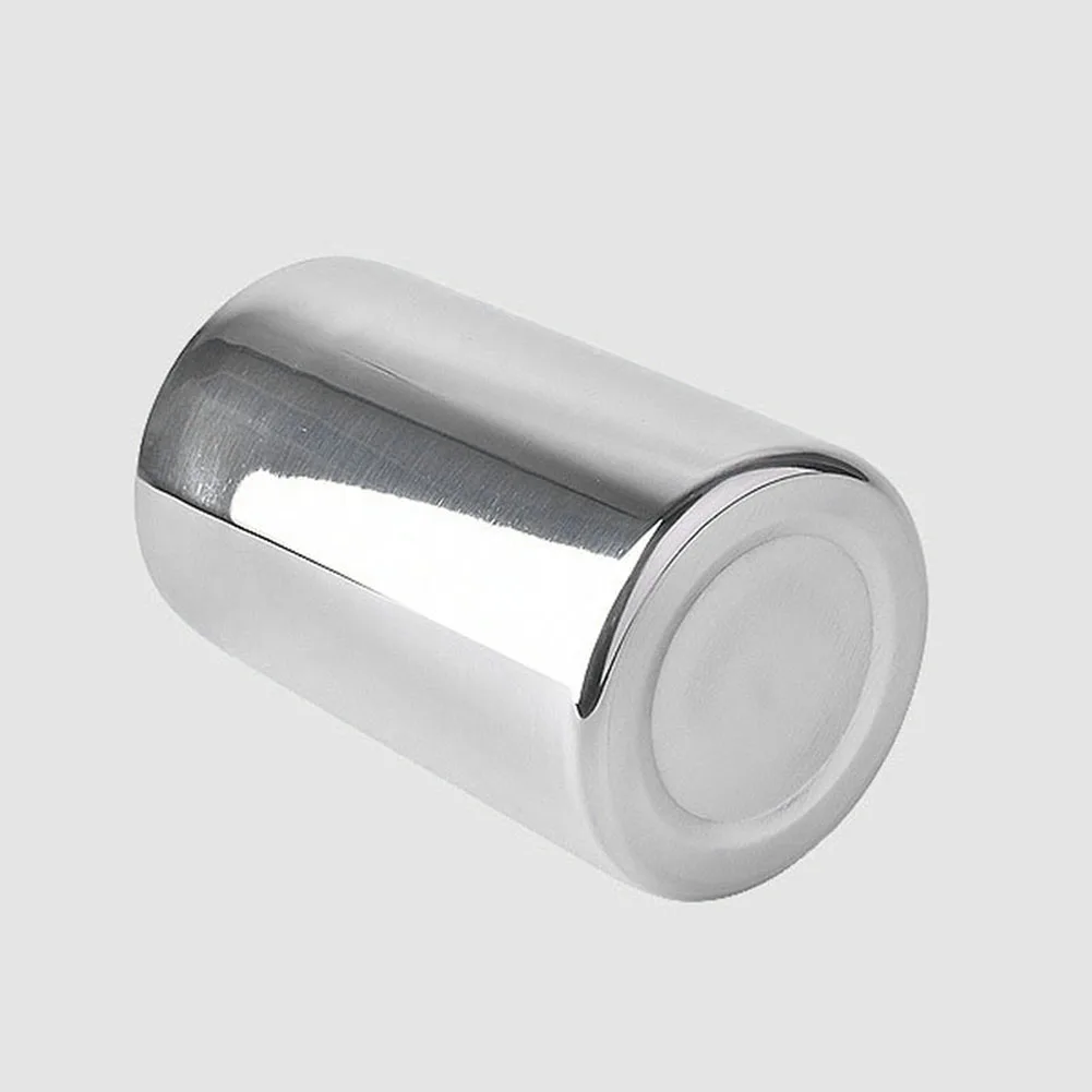 Stainless Steel Double-Walled Heat Insulated Ice Cube Bucket Round Container Bucket Wine Ice Cooler Beer Cabinet Kitchen Tool