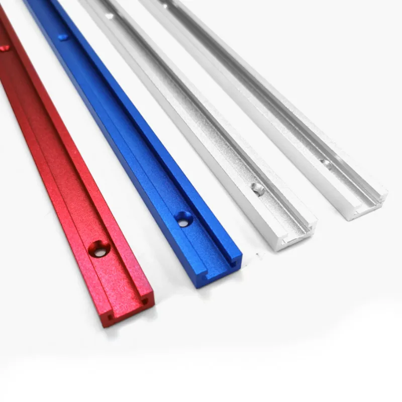 Ranura de fijación de tornillo en T, inglete de aluminio para carpintería, plantilla de guía de inglete para enrutador, herramientas de bricolaje de 300-800MM