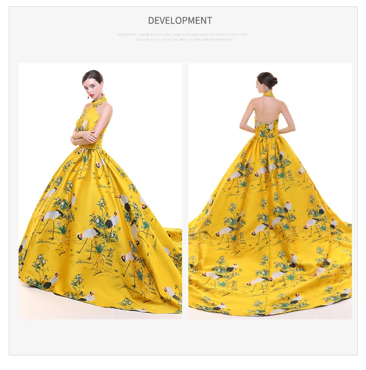 Cheongsam сценический костюм высокого класса индивидуальный заказ китайский стиль хост платья женские шоу платья нового элегантного и длинного стиля сексуальные модели классические