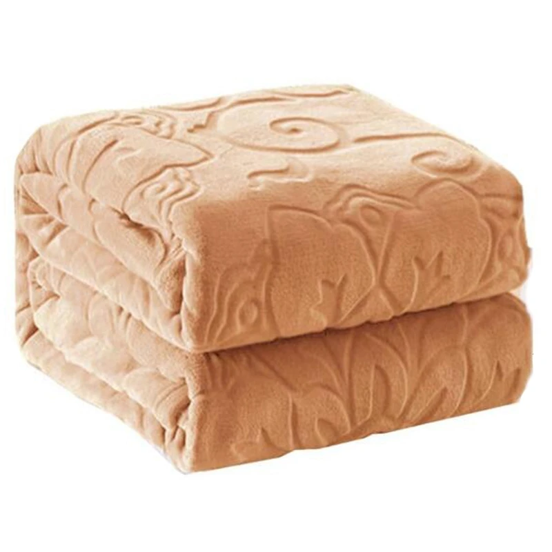 Flannel Blanket Winter Warm Soft Thick Big Coral Fleece Bedspread Multi Size As Bed Sheet Luxury Floral Blankets | Дом и сад