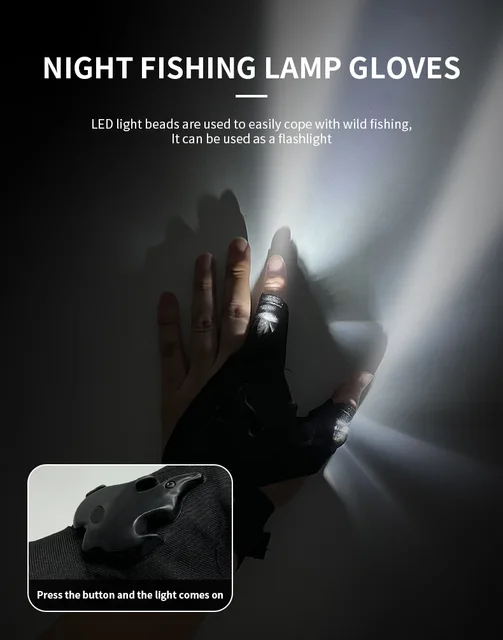 Gants De Sport Lampe De Poche LED USB Rechargeable Mains Libres Lumière  Halloween Cadeau De Noël Camping En Plein Air Gadgets De Pêche Outils  230512 Du 8,84 €