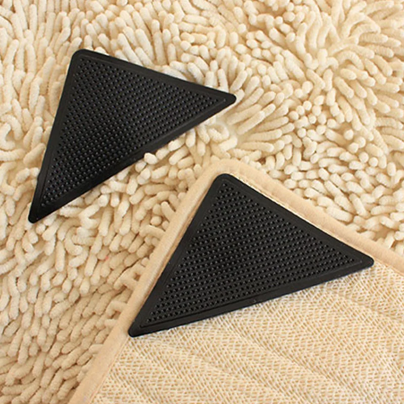 

4-Piece Anti-slip Fixed Silicone Sheet Carpet Stickers Mat Stickers