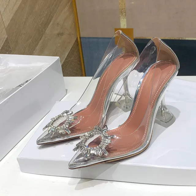 High Heel Crystal Transparent Shoes