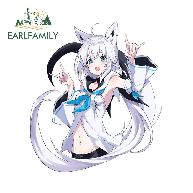 Earlfamily 13cm X 11 4cm For Hololive Shirakami Fubuki Funny Car Stickers Camper Scratch Proof Decal Laptop Graffiti Graphics Car Stickers Aliexpress