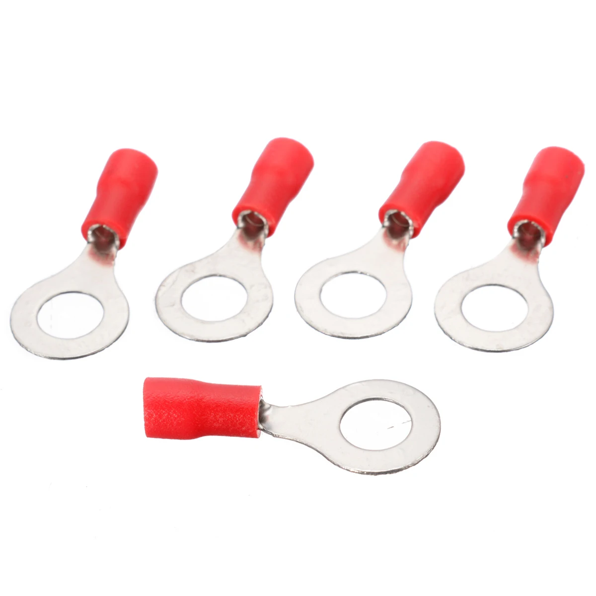 20pcs 16-22 AWG RV 1.25-6 Insulated Crimp Ring Terminal Wire Connector Red