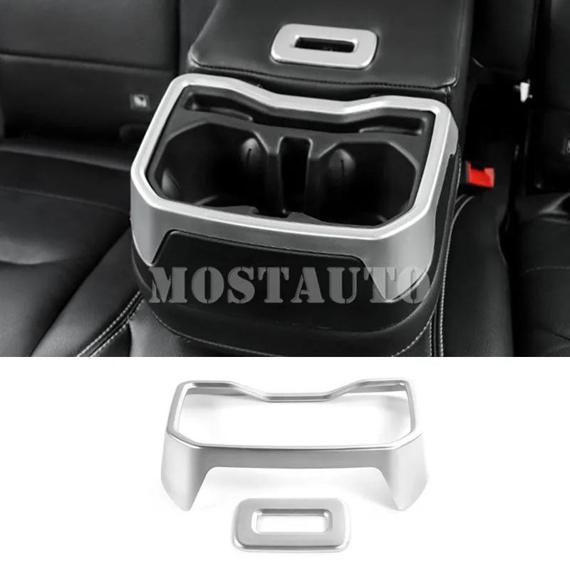 For Jeep Wrangler JL Inner Rear Seat Water Cup Holder Trim Cover 2018-2019 2pcs Silver/Red Car Accessories Interior Decor | Автомобили и